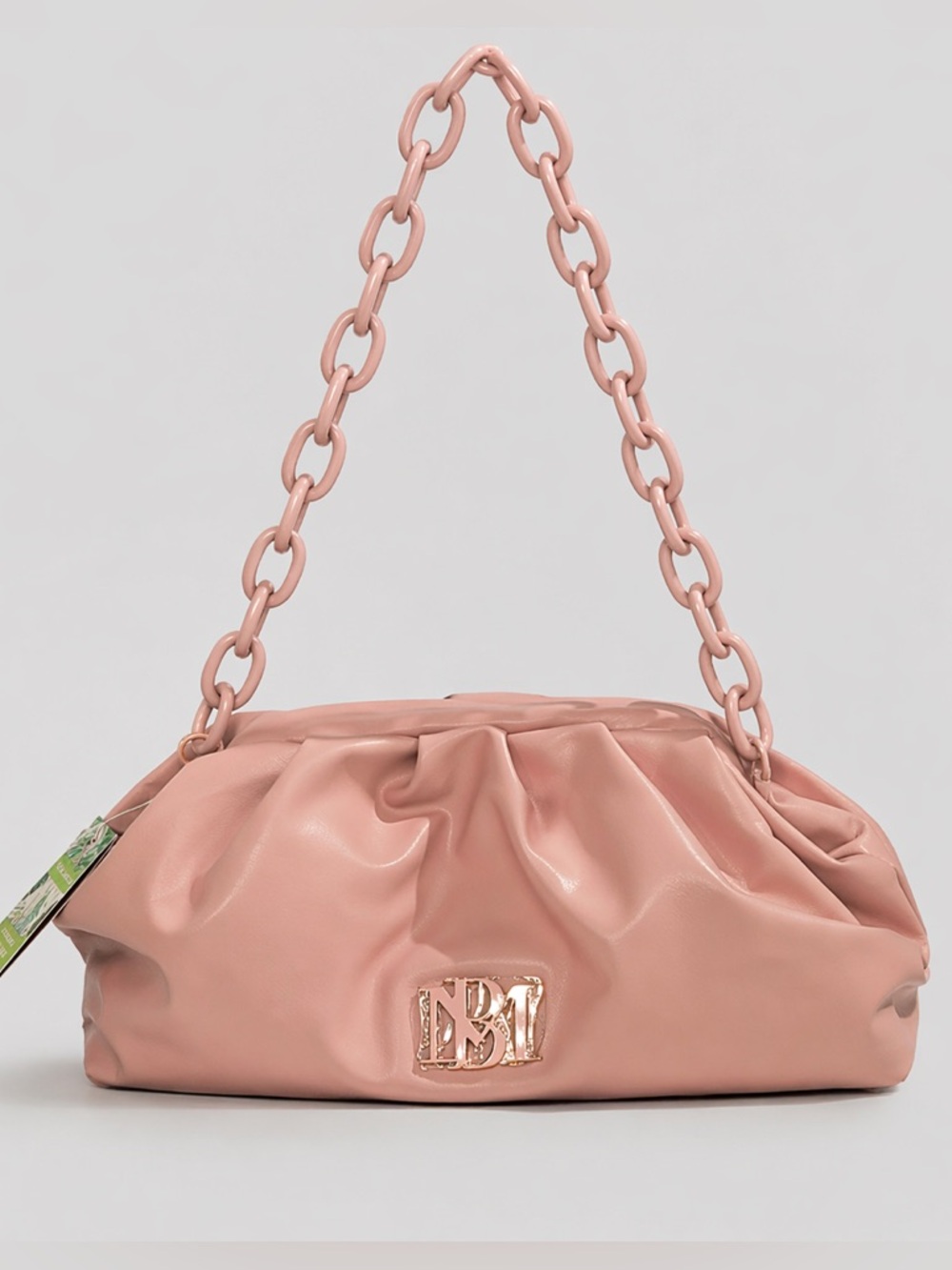 💖 NWT | Badgley Mischka Wrapped Frame Clutch – Blush Pink | Chain Strap - Picture 6 of 10